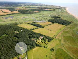 Aerial shot w circle